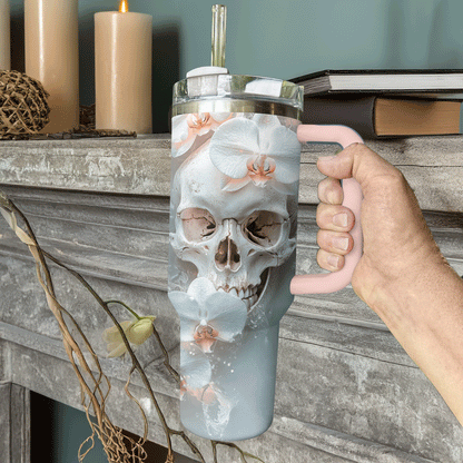 Shineful Tumbler - Ethereal Orchid Skull