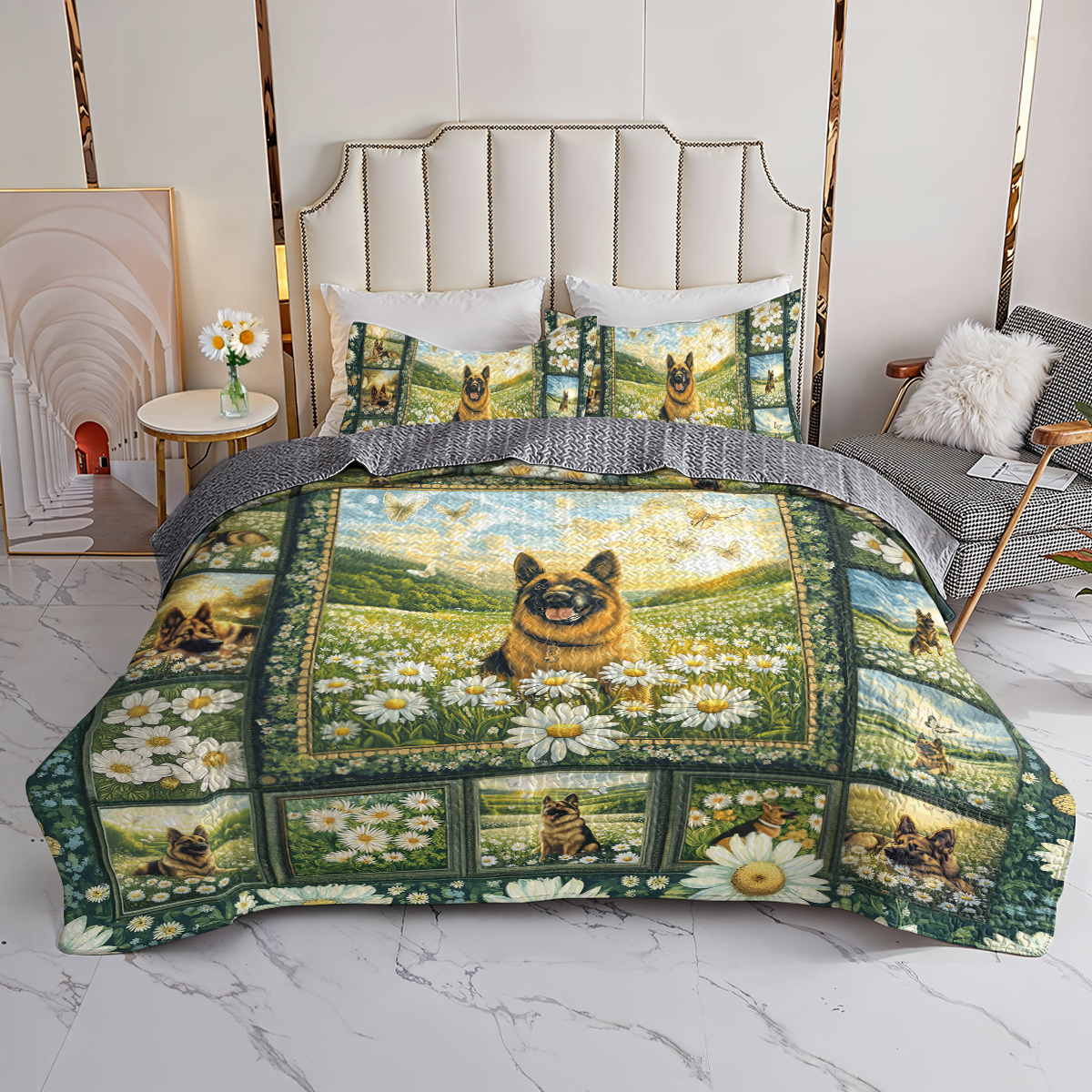 Shineful All Season Quilt 3-Piece Set Shepherd Daisy Dream
