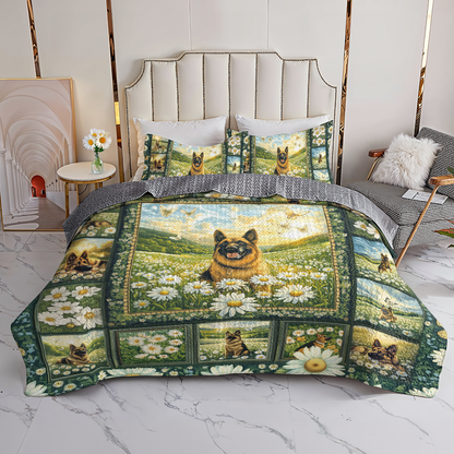 Shineful All Season Quilt 3-Piece Set Shepherd Daisy Dream