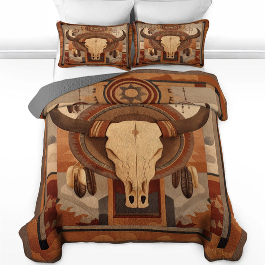 Shineful All Season Quilt 3-Piece Set Totem of Land