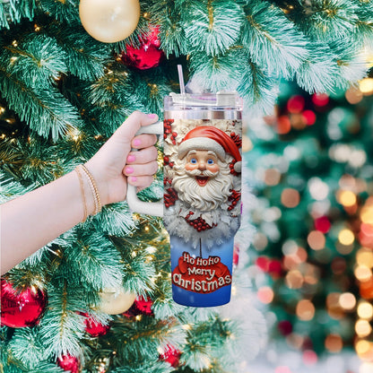 Shineful Glossy Tumbler Santa's Merry Christmas