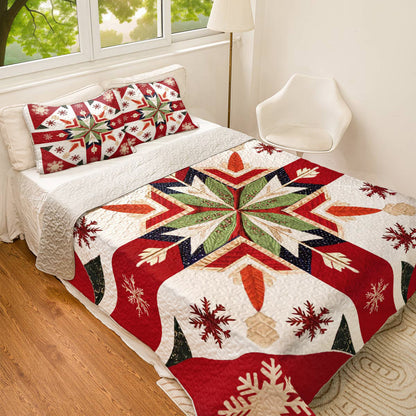 Shineful All Season Quilt 3-Piece Set Merry Christmas