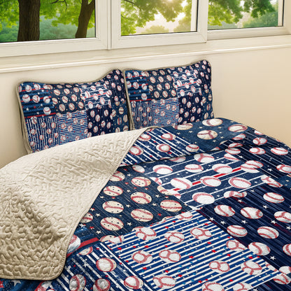 Shineful All Season Quilt 3-Piece Set Classic Catch Comforter