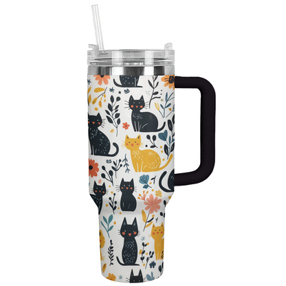 Shineful Tumbler Feline Florals