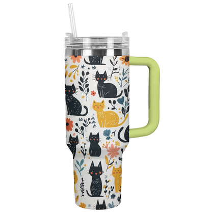 Shineful Tumbler Feline Florals