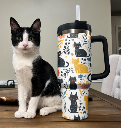 Shineful Tumbler Feline Florals