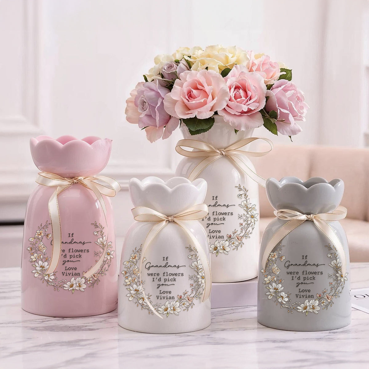 Shineful Flower Vase Golden Bloom