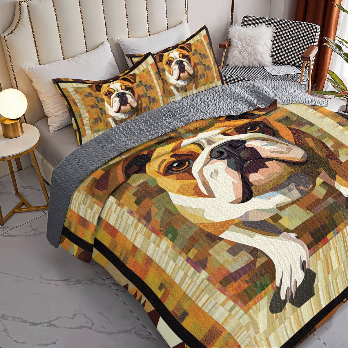 Shineful All Season Quilt 3-Piece Set Frenchie Charm