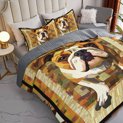 Shineful All Season Quilt 3-Piece Set Frenchie Charm