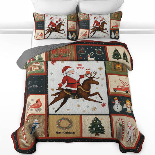 Shineful All Season Quilt 3-Piece Set - Christmas Holiday Cheer