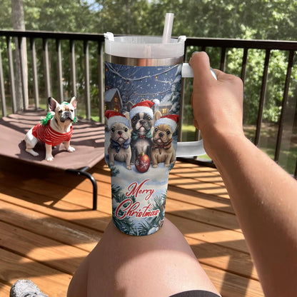 Shineful Tumbler Snowy Frenchie Squad