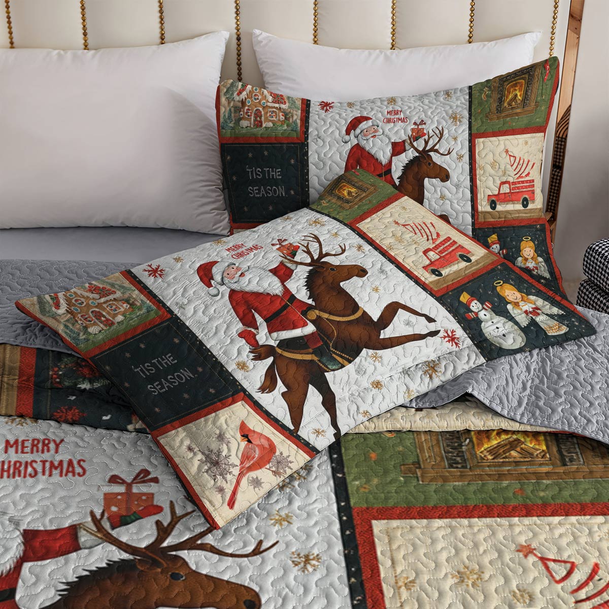 Shineful All Season Quilt 3-Piece Set - Christmas Holiday Cheer