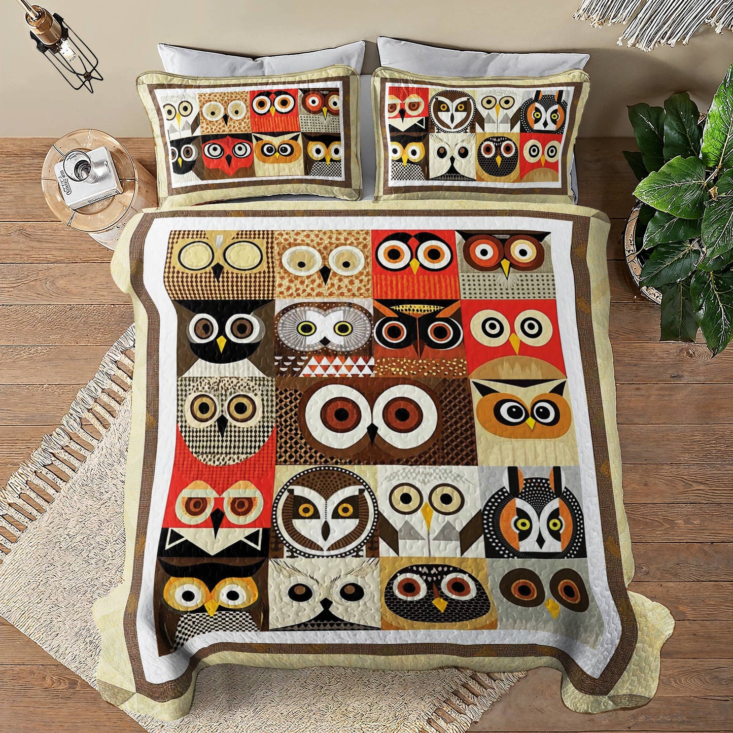 Shineful All Season Quilt 3-Piece Set Owl Jamboree