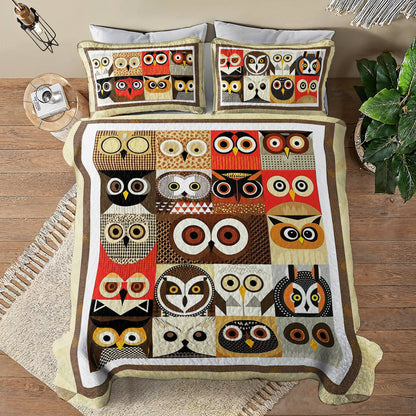 Shineful All Season Quilt 3-Piece Set Owl Jamboree