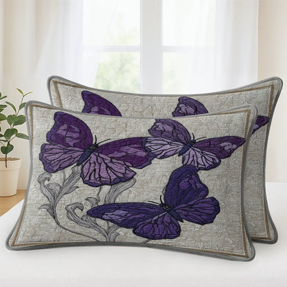Shineful Quilt 3-Piece Set Violet Sketch of Serenity