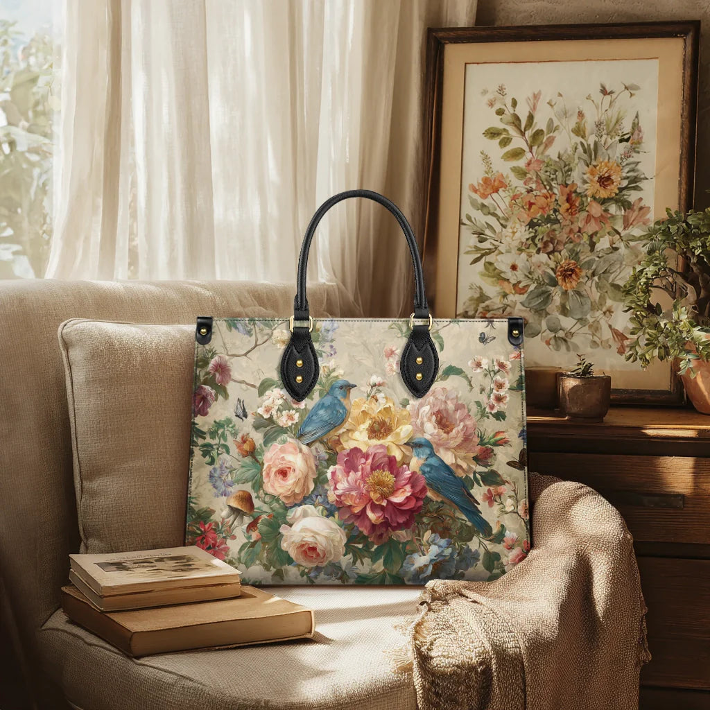 Shineful Leather Bag Bluebird Blossom