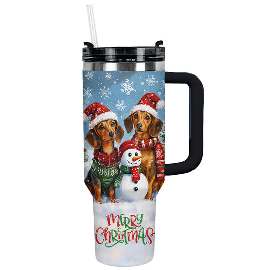 Shineful Tumbler Joyful Christmas Dachshund