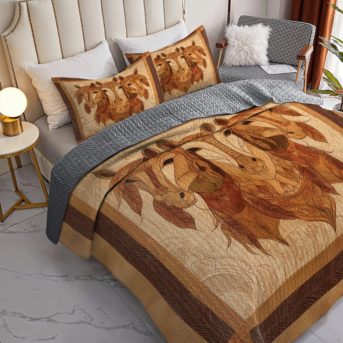 Shineful All Season Quilt 3-Piece Set Earthbound Guardians