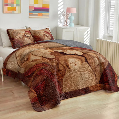 Shineful Quilt 3-Piece Set Eternal Harmony of the Holy Family