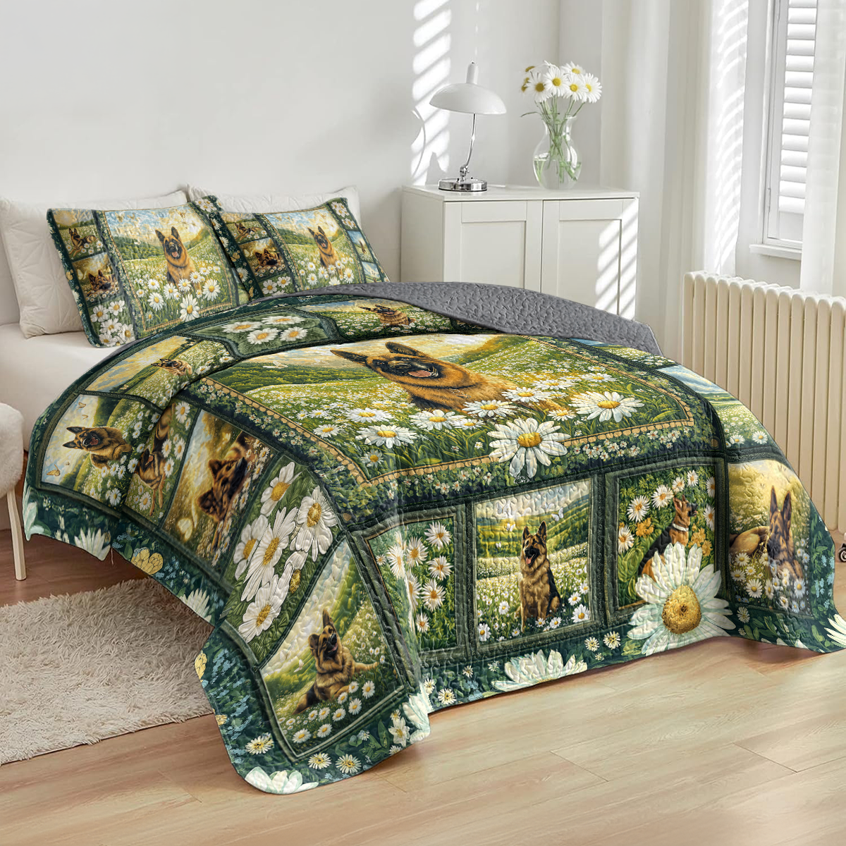 Shineful All Season Quilt 3-Piece Set Shepherd Daisy Dream