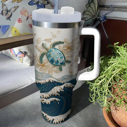 Shineful Tumbler Majesty Tides and Sea Turtles