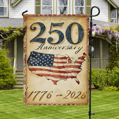 Shineful Gargen Flag 12" x 18" - 250 Years of American Heritage