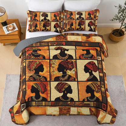 Shineful All Season Quilt 3-Piece Set Heritage Silhouette