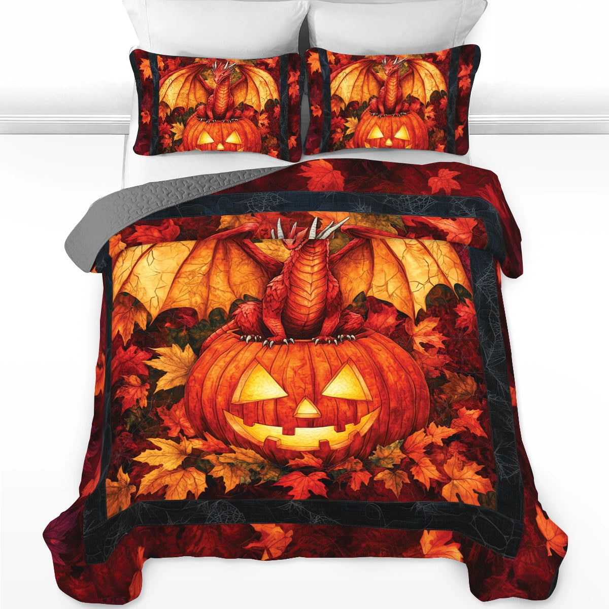 Shineful All Season Quilt 3-Piece Set Autumn Guardian