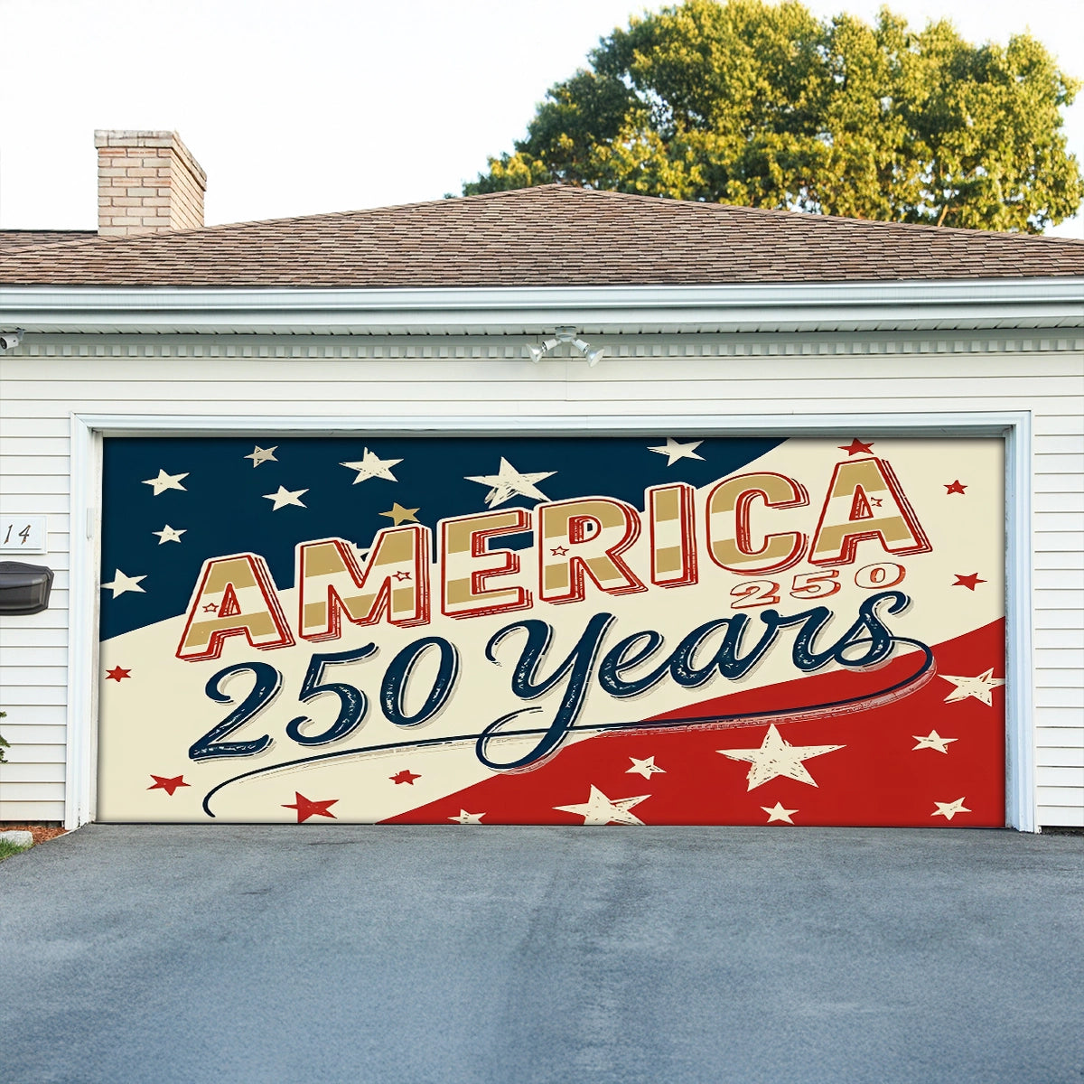 Shineful Garage Door Banner Decoration A Nation Built to Last