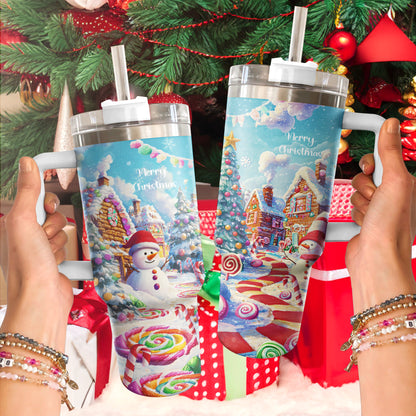 Shineful Tumbler Christmas Sweet Candy Town