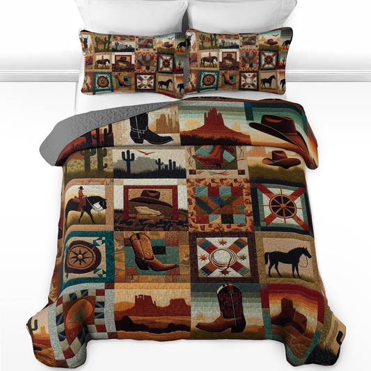 Shineful All Season Quilt 3-Piece Set - Cowboy's Dream