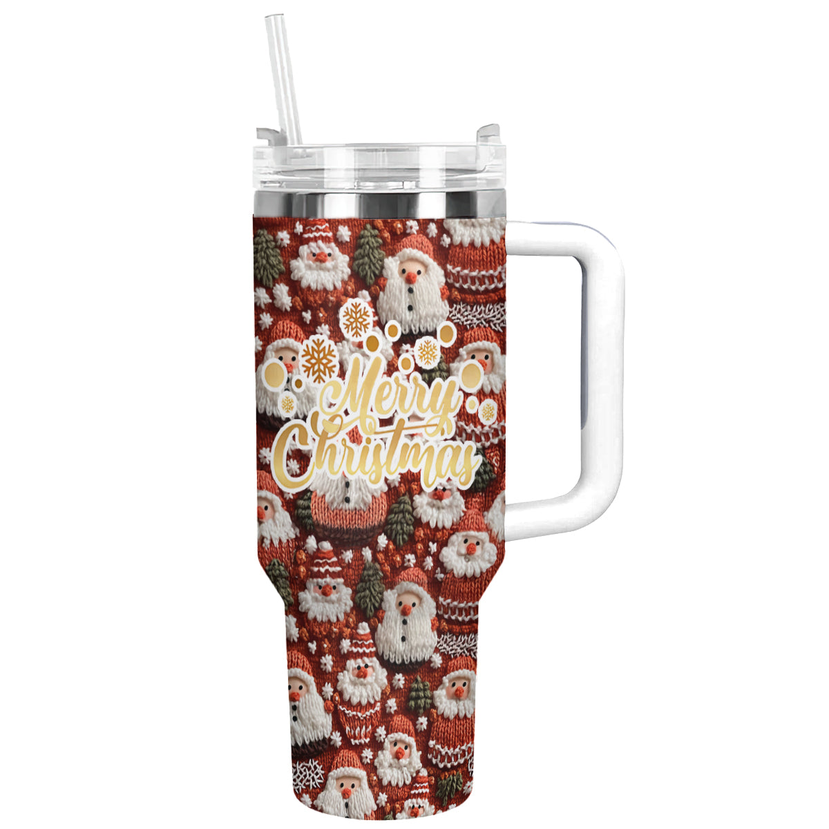 Shineful Tumbler Knitted Santa