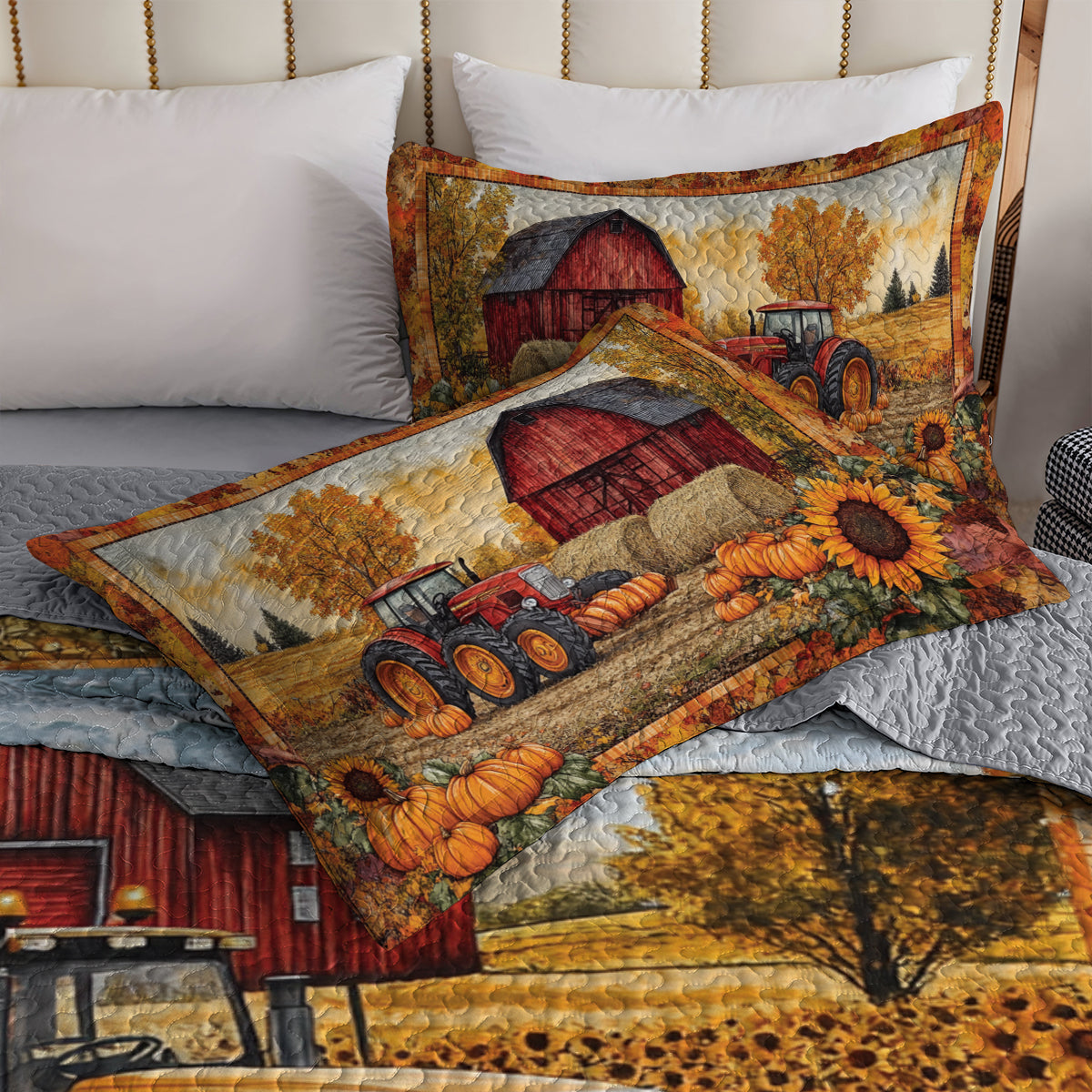 Shineful All Season Quilt 3-Piece Set Autumn Harvest Farm