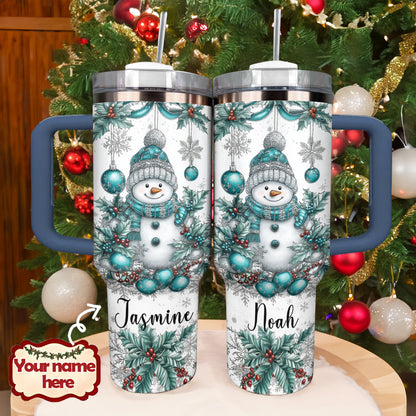 Shineful Tumbler Personalized Snowman