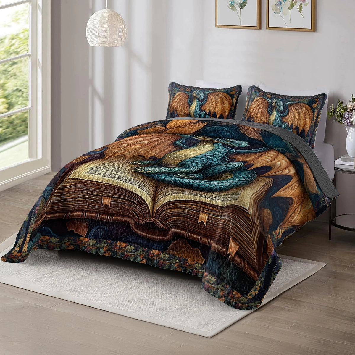 Shineful All Season Quilt 3-Piece Set - Dragon's Wisdom