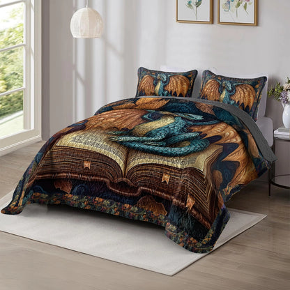 Shineful All Season Quilt 3-Piece Set - Dragon's Wisdom