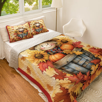Shineful All Season Quilt 3-Piece Set Cute Scarecrow