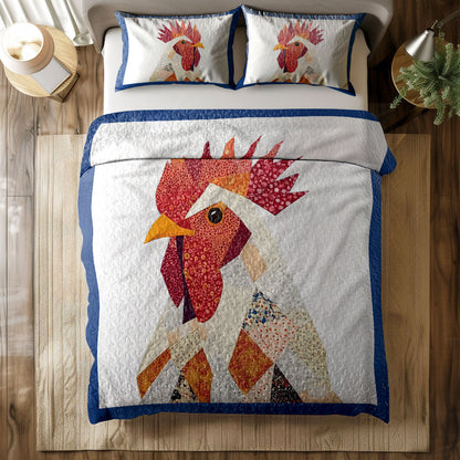 Shineful All Season Quilt 3-Piece Set Feathered Glory Quilt