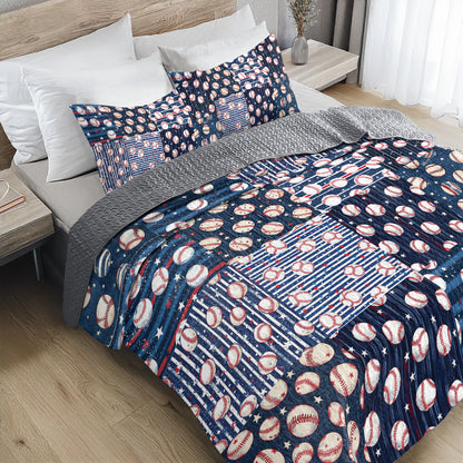 Shineful All Season Quilt 3-Piece Set Classic Catch Comforter