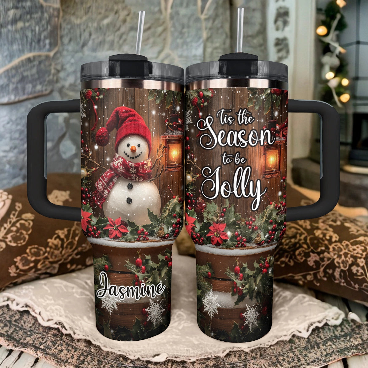 Shineful Tumbler Personalized Jolly Snowman