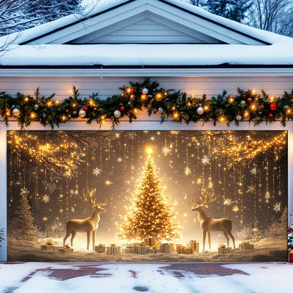 Shineful Garage Door Banner Decoration Magical Holiday