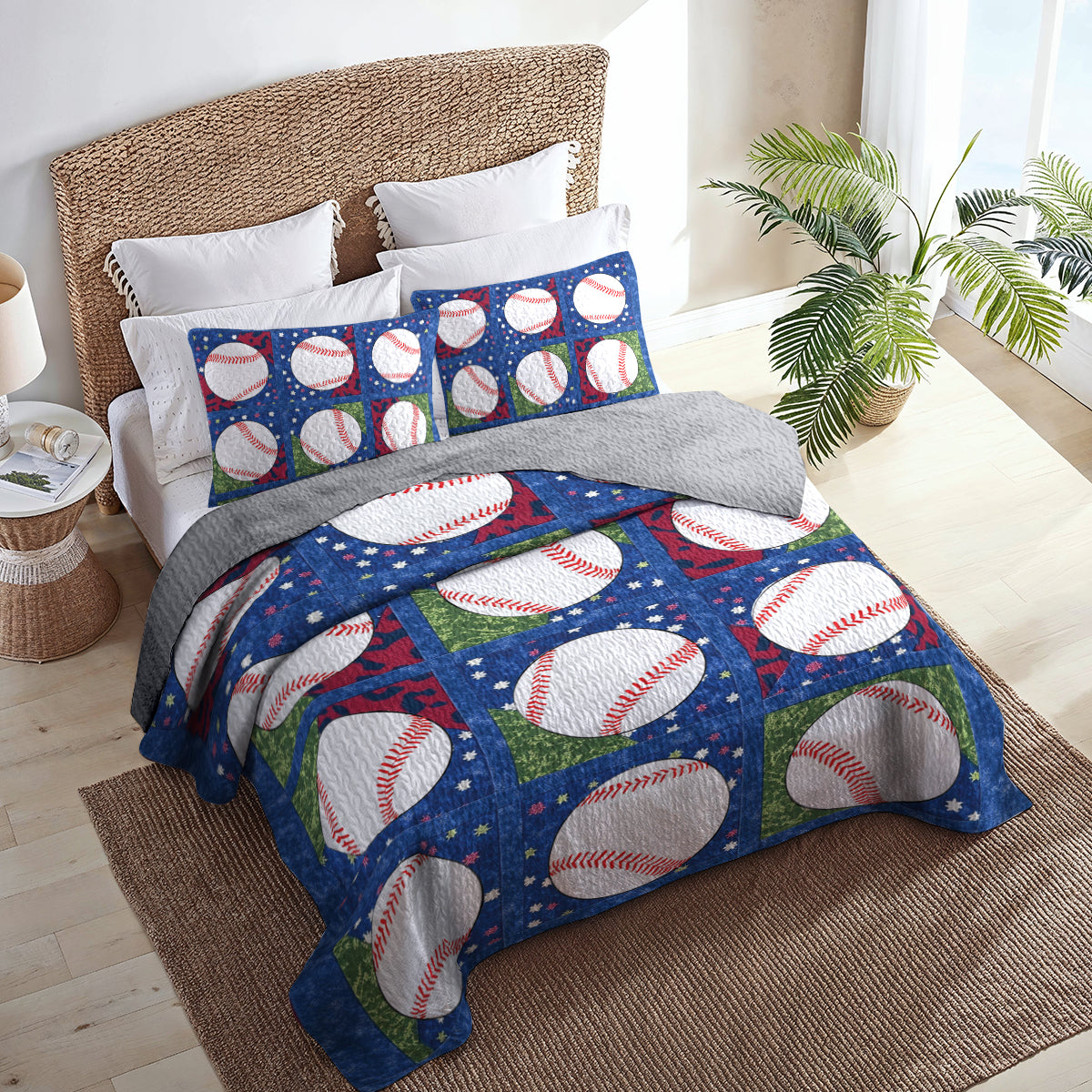 Shineful All Season Quilt 3-Piece Set Home Run Dreams