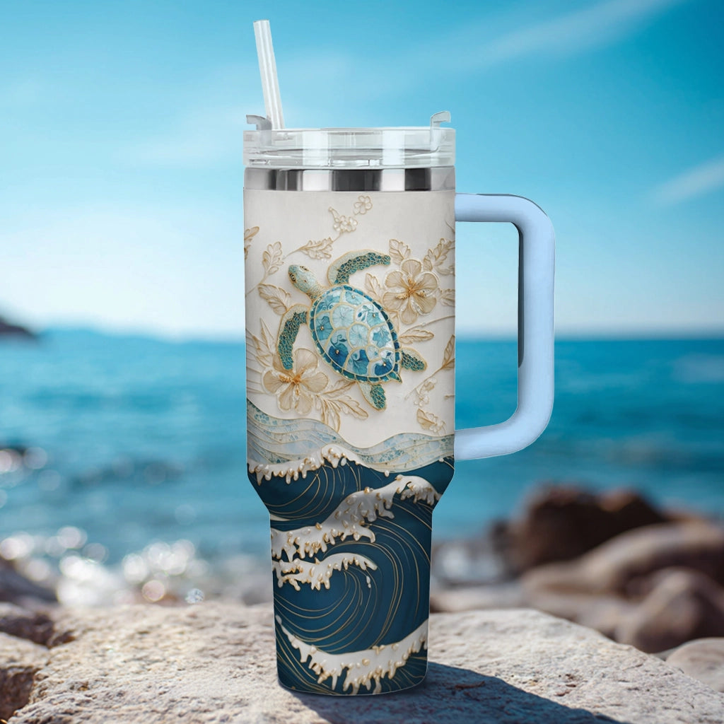 Shineful Tumbler Majesty Tides and Sea Turtles