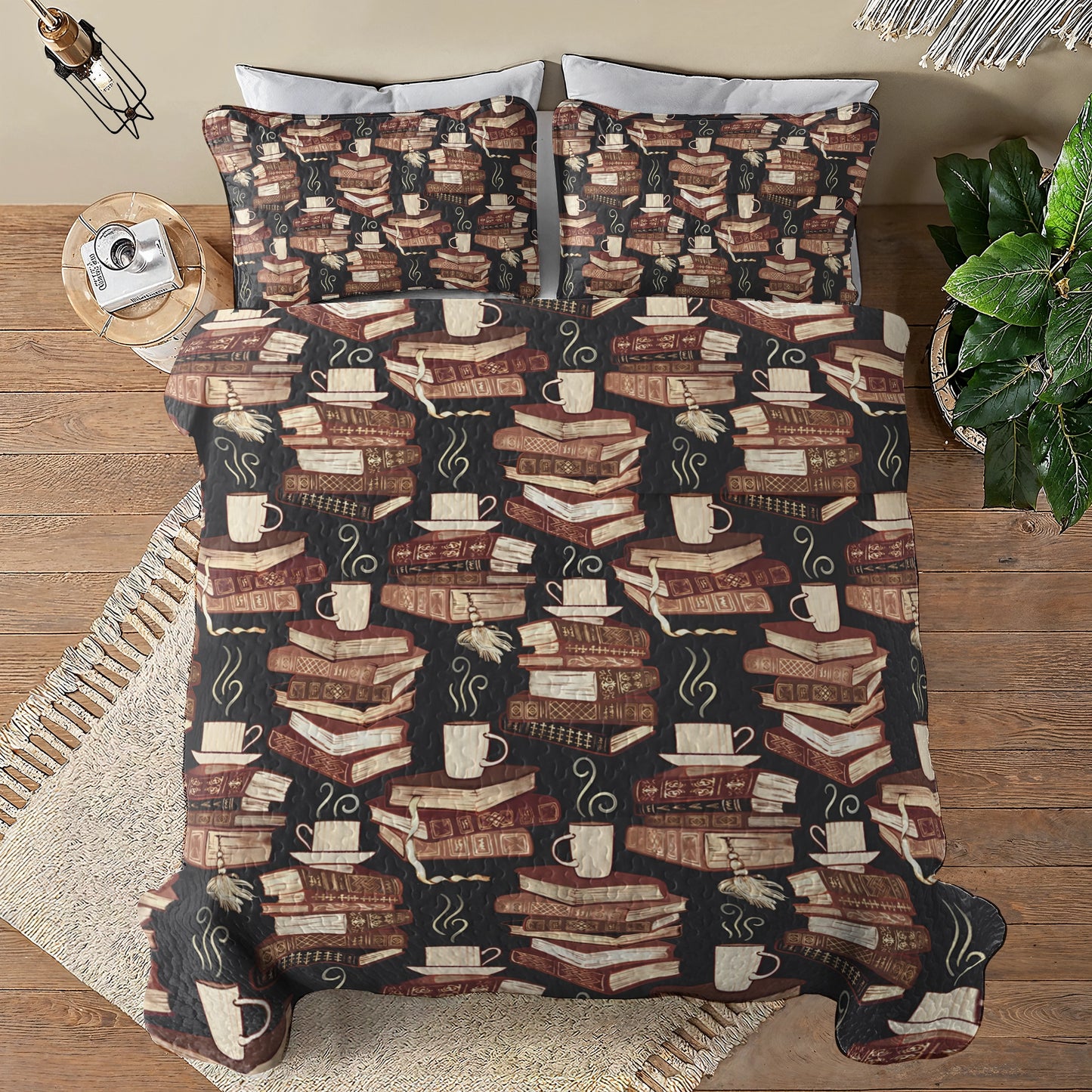 Shineful All Season Quilt 3-Piece Cozy Reading's Magic