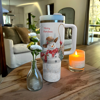 Shineful Tumbler Joyful Cowboy Snowman