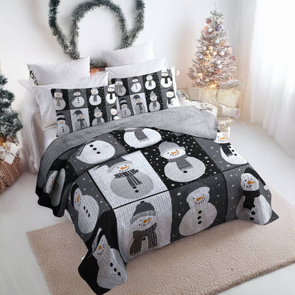 Shineful All Season Quilt 3-Piece Set - Snowman Wonderland