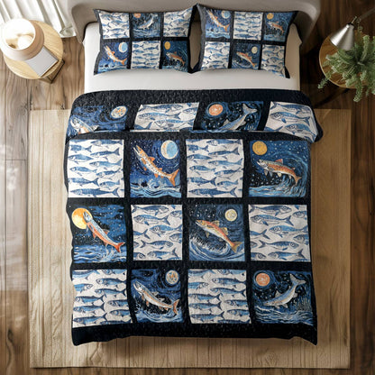 Shineful All Season Quilt 3-Piece Set Night Swim