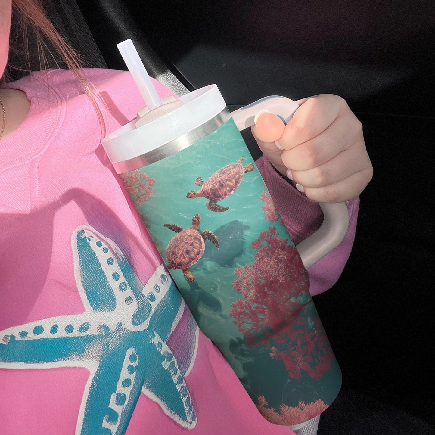 Shineful Tumbler Sea Turtles Ocean Companions