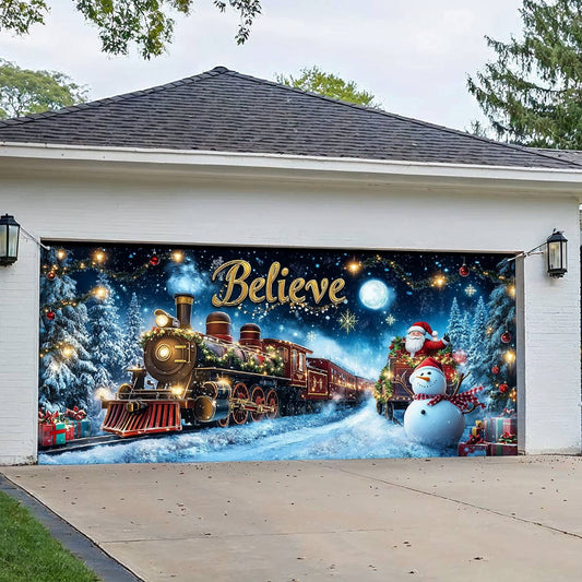 Shineful Garage Door Banner Decoration Winter Wonderland