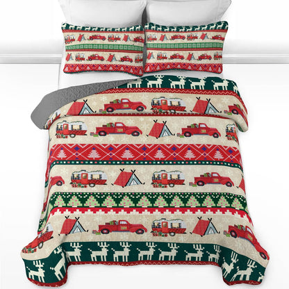 Shineful All Season Quilt 3-Piece Set Camping Christmas